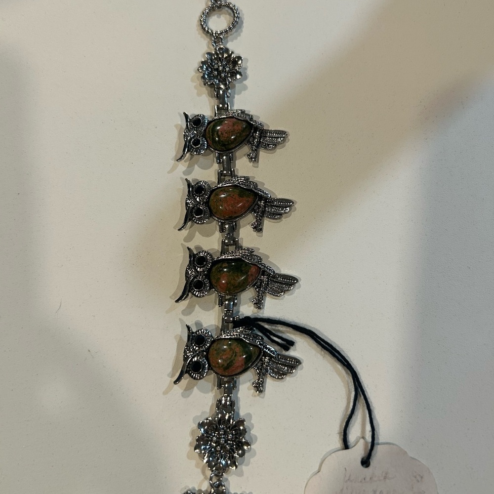 Silver Owl Charm Bracelet